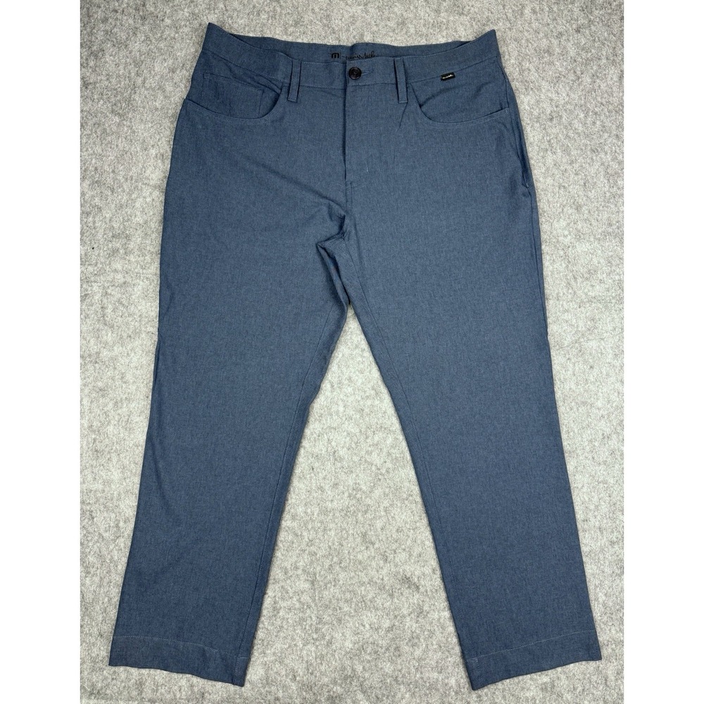 Travis Mathew Men's Open to Close Pants Blue 35x26 Performance Lightweight EUC
